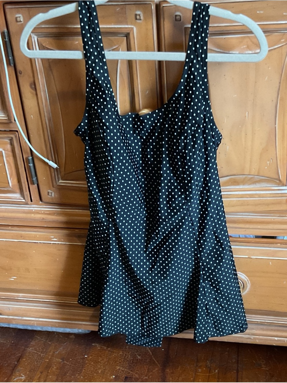 Shade & Shore Black Polka Dot One-Piece Swimsuit